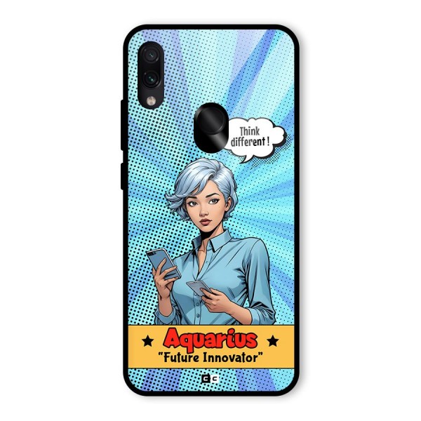 Innovative Aquarius Glass Back Case for Redmi Note 7