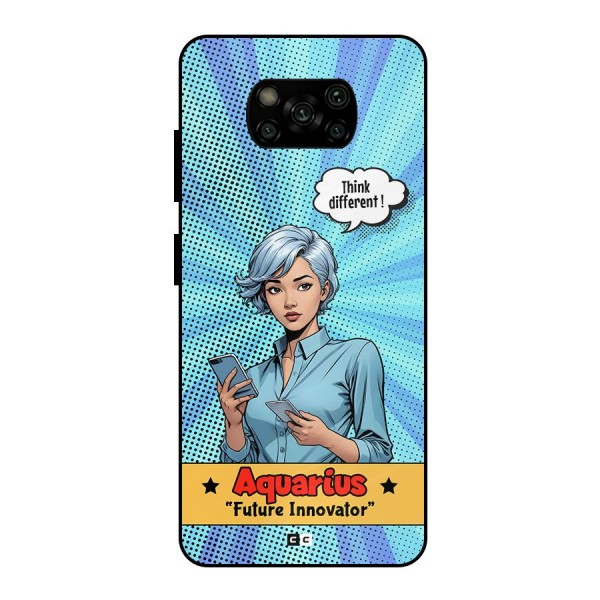 Innovative Aquarius Metal Back Case for Poco X3