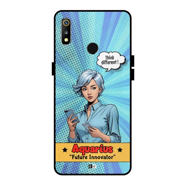 Innovative Aquarius Metal Back Case for Realme 3i