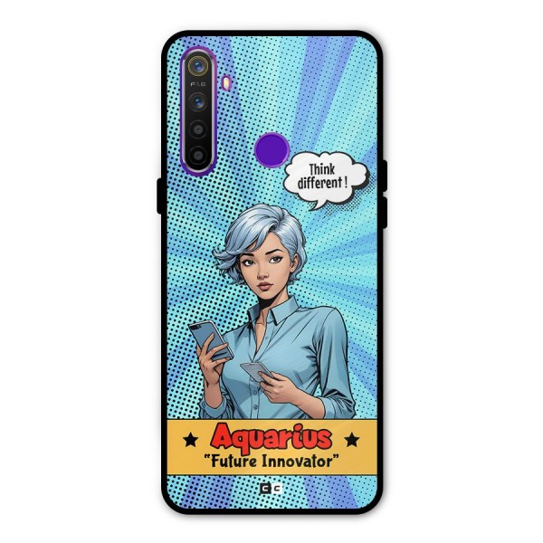 Innovative Aquarius Metal Back Case for Realme 5i