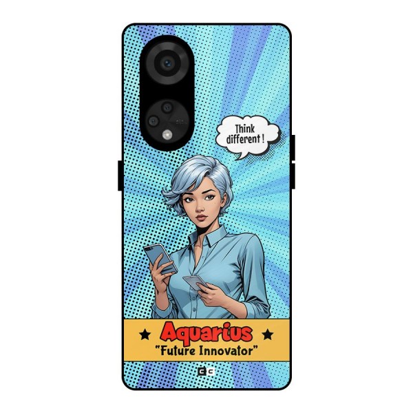 Innovative Aquarius Metal Back Case for Reno8 T 5G