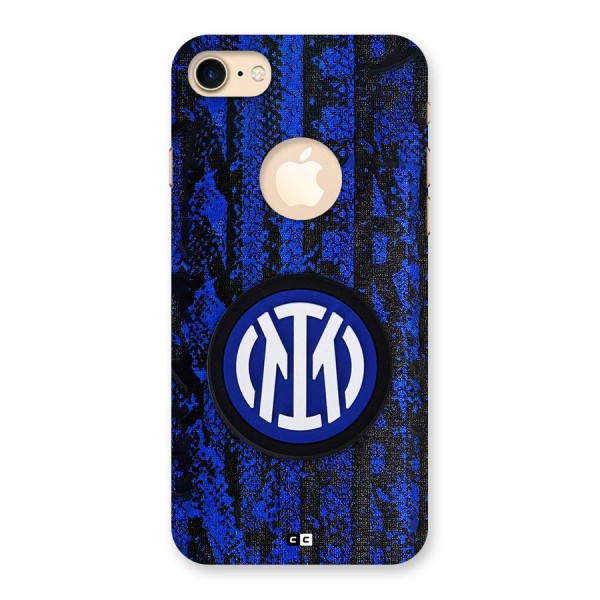 Inter Milan Texture Back Case for iPhone 8 Logo Cut