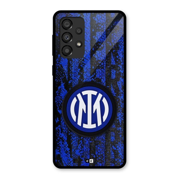 Inter Milan Texture Glass Back Case for Galaxy A33 5G