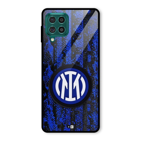 Inter Milan Texture Glass Back Case for Galaxy F62