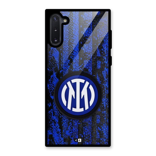 Inter Milan Texture Glass Back Case for Galaxy Note 10