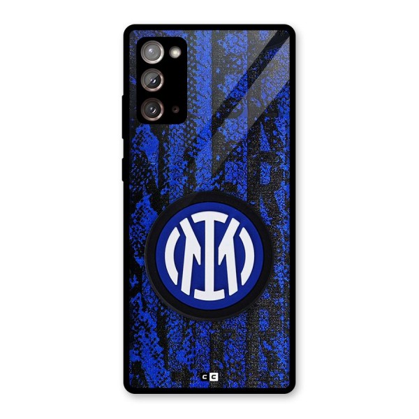 Inter Milan Texture Glass Back Case for Galaxy Note 20