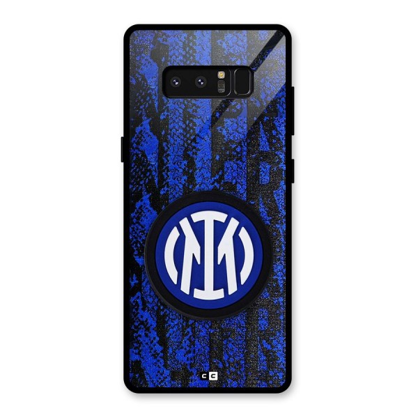 Inter Milan Texture Glass Back Case for Galaxy Note 8