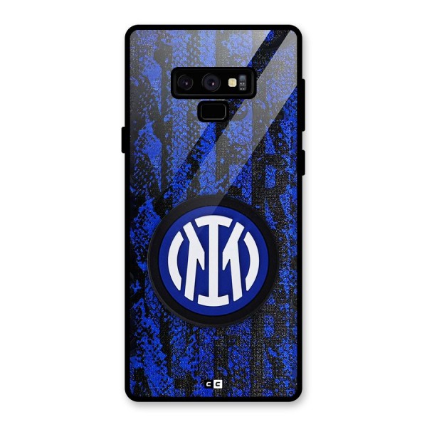 Inter Milan Texture Glass Back Case for Galaxy Note 9