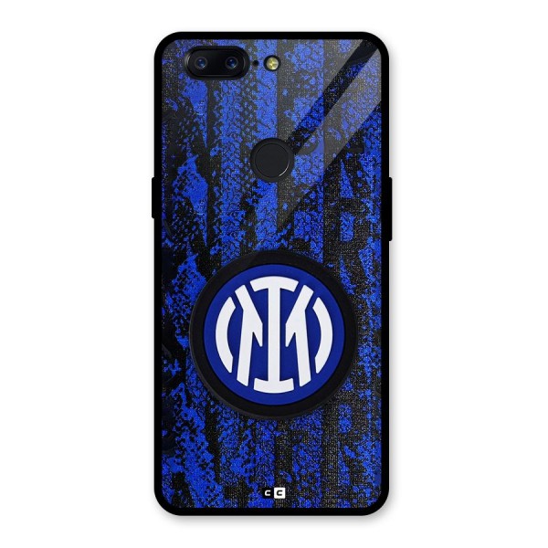 Inter Milan Texture Glass Back Case for OnePlus 5T