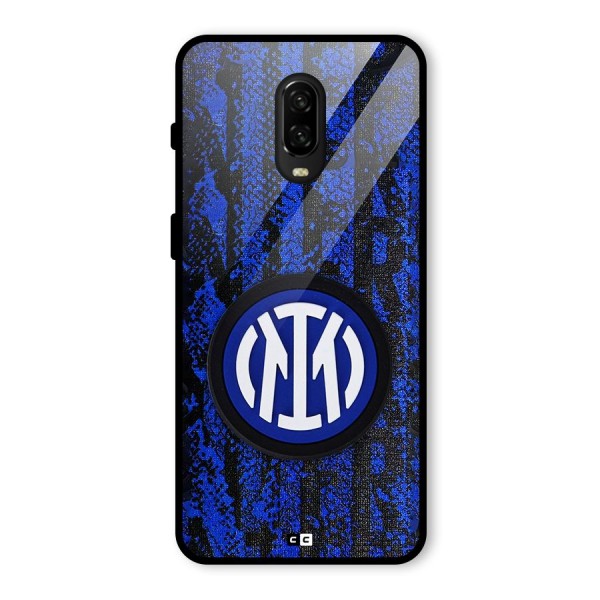 Inter Milan Texture Glass Back Case for OnePlus 6T