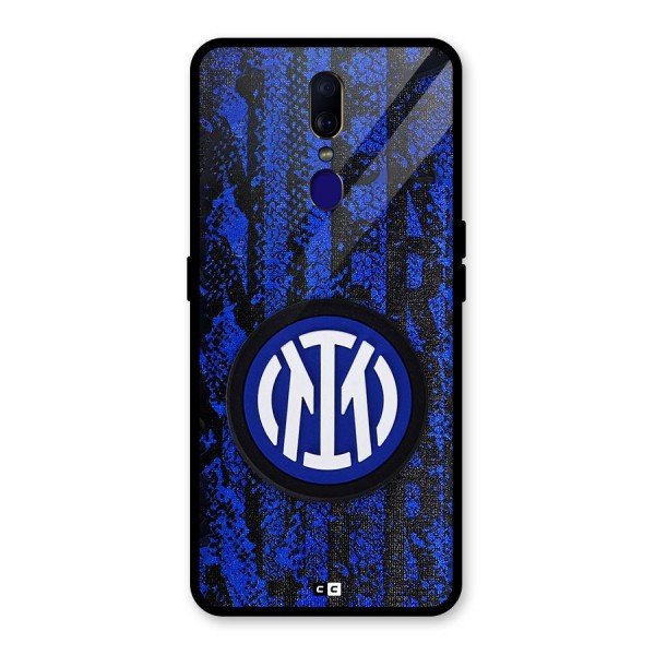 Inter Milan Texture Glass Back Case for Oppo F11