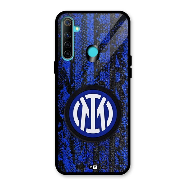 Inter Milan Texture Glass Back Case for Realme 5i