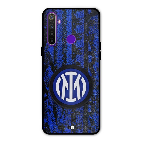 Inter Milan Texture Glass Back Case for Realme 5s