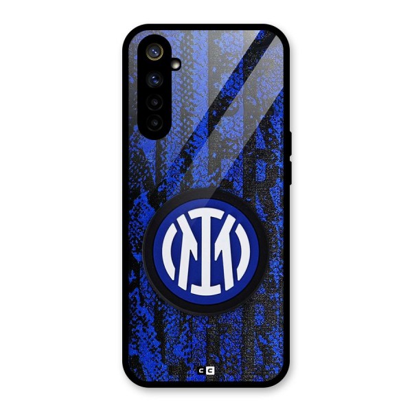 Inter Milan Texture Glass Back Case for Realme 6