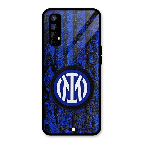 Inter Milan Texture Glass Back Case for Realme 7