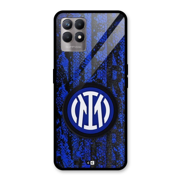 Inter Milan Texture Glass Back Case for Realme 8i