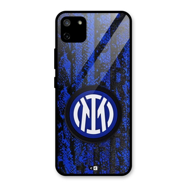 Inter Milan Texture Glass Back Case for Realme C11