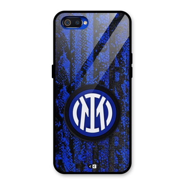 Inter Milan Texture Glass Back Case for Realme C2