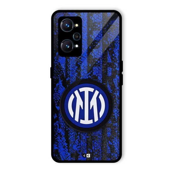 Inter Milan Texture Glass Back Case for Realme GT 2