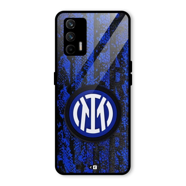 Inter Milan Texture Glass Back Case for Realme GT 5G