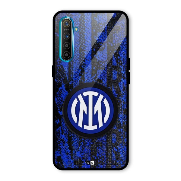 Inter Milan Texture Glass Back Case for Realme X2