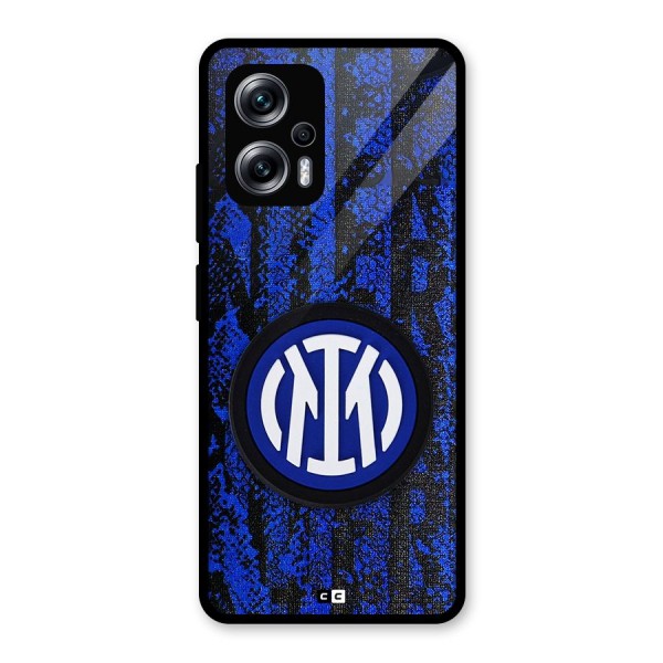 Inter Milan Texture Glass Back Case for Redmi K50i