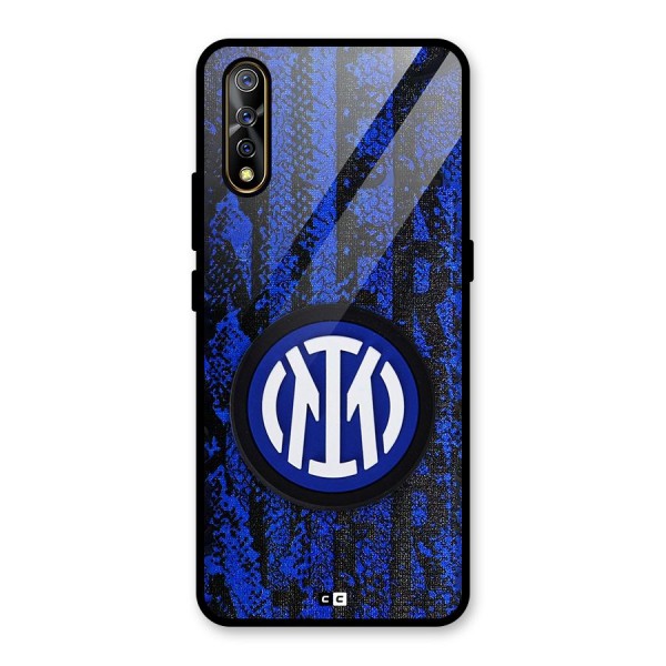 Inter Milan Texture Glass Back Case for Vivo S1