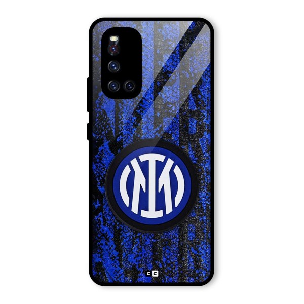 Inter Milan Texture Glass Back Case for Vivo V19