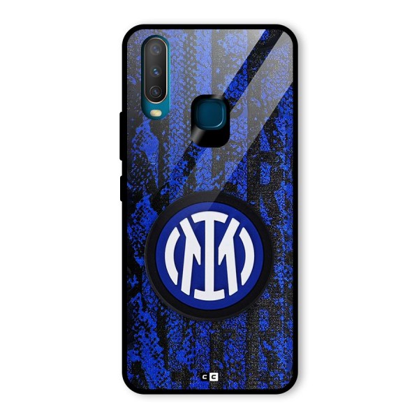 Inter Milan Texture Glass Back Case for Vivo Y12