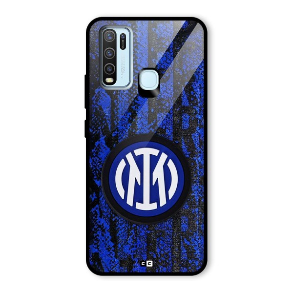 Inter Milan Texture Glass Back Case for Vivo Y50