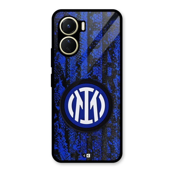 Inter Milan Texture Glass Back Case for Vivo Y56