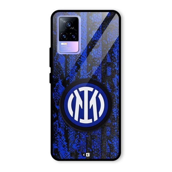 Inter Milan Texture Glass Back Case for Vivo Y73