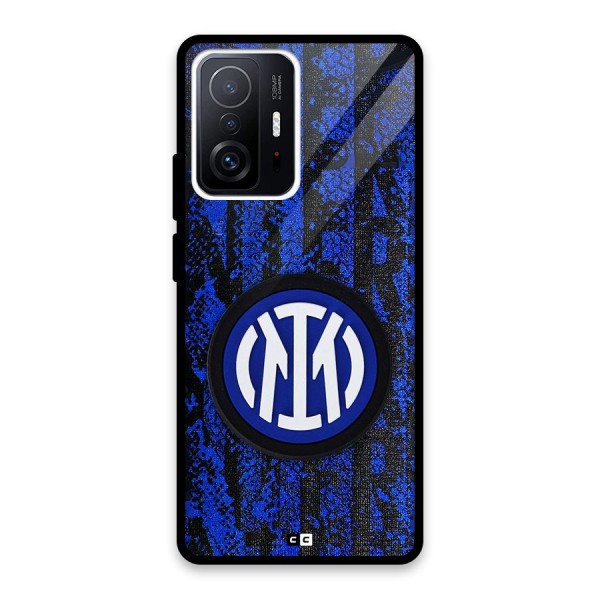 Inter Milan Texture Glass Back Case for Xiaomi 11T Pro