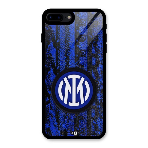 Inter Milan Texture Glass Back Case for iPhone 7 Plus