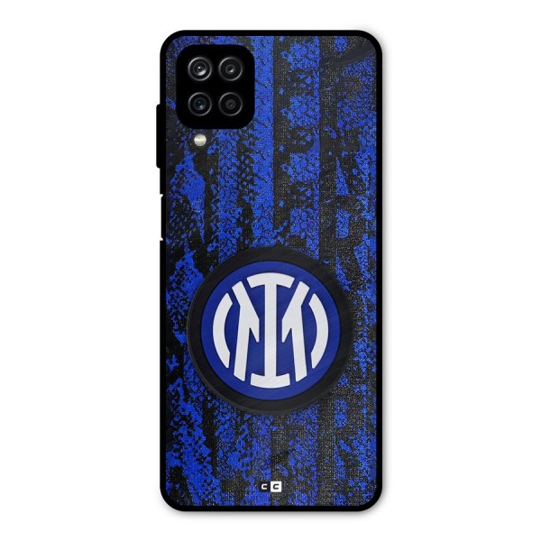 Inter Milan Texture Metal Back Case for Galaxy A12