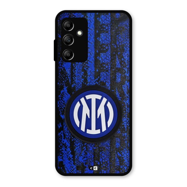 Inter Milan Texture Metal Back Case for Galaxy A14 5G