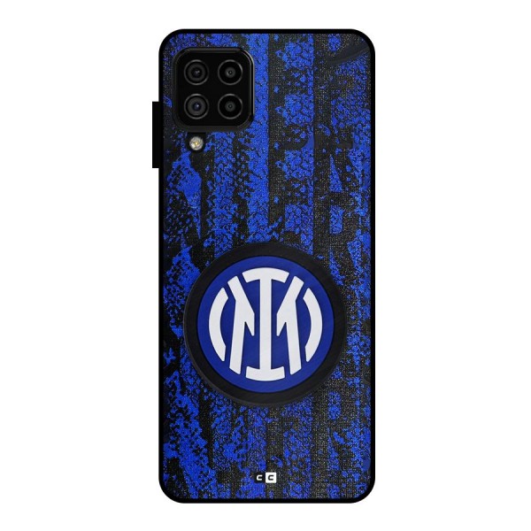 Inter Milan Texture Metal Back Case for Galaxy A22 4G