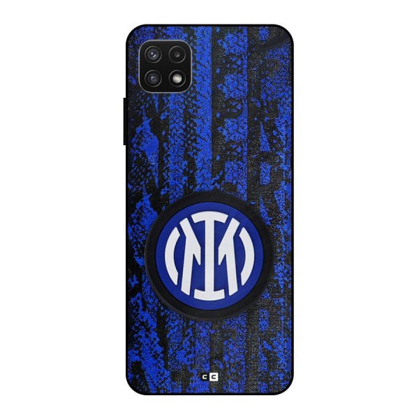 Inter Milan Texture Metal Back Case for Galaxy A22 5G