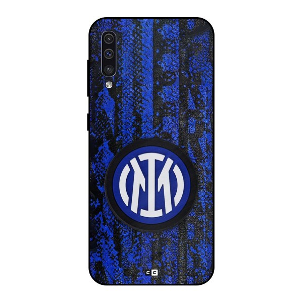 Inter Milan Texture Metal Back Case for Galaxy A30s