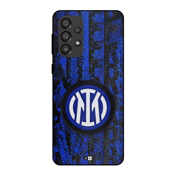 Inter Milan Texture Metal Back Case for Galaxy A33 5G