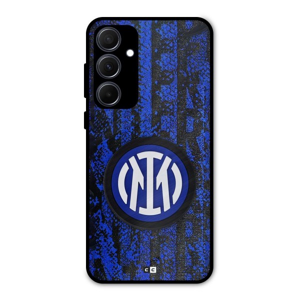 Inter Milan Texture Metal Back Case for Galaxy A35