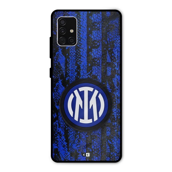 Inter Milan Texture Metal Back Case for Galaxy A51