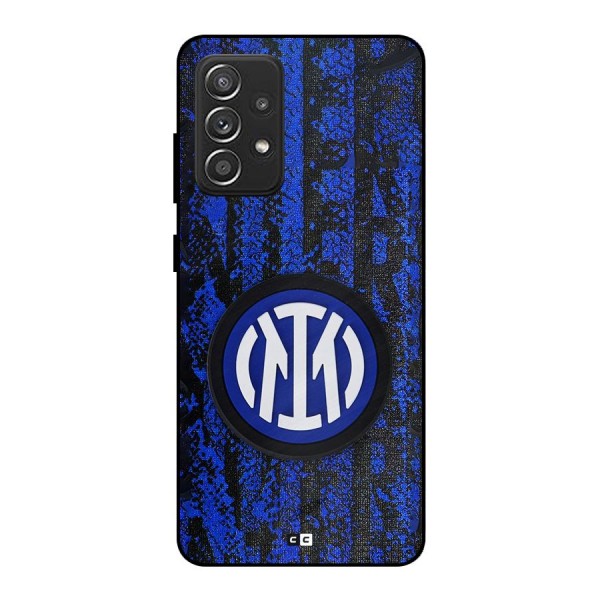 Inter Milan Texture Metal Back Case for Galaxy A52