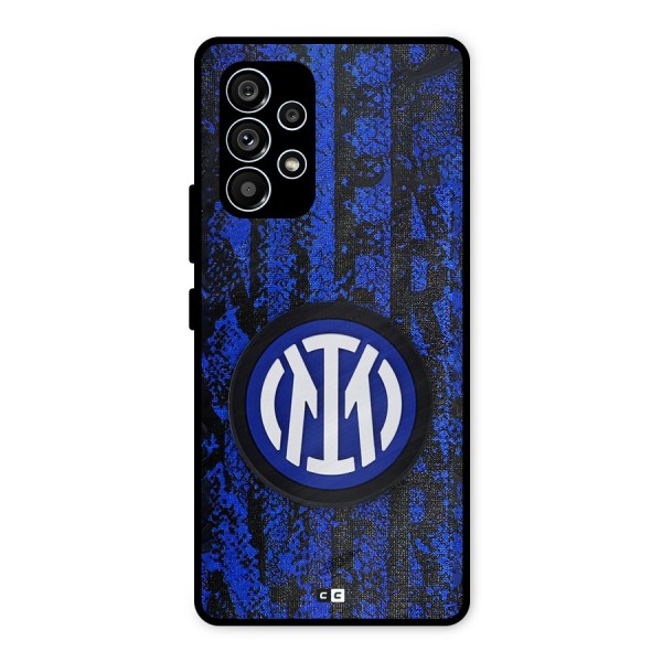 Inter Milan Texture Metal Back Case for Galaxy A53 5G