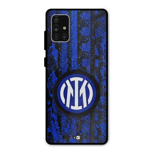 Inter Milan Texture Metal Back Case for Galaxy A71