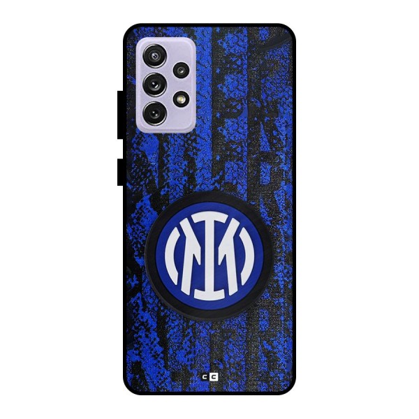 Inter Milan Texture Metal Back Case for Galaxy A72