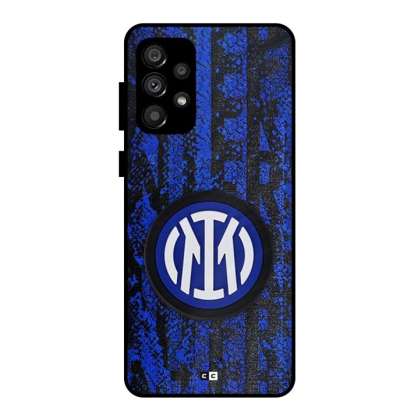 Inter Milan Texture Metal Back Case for Galaxy A73 5G