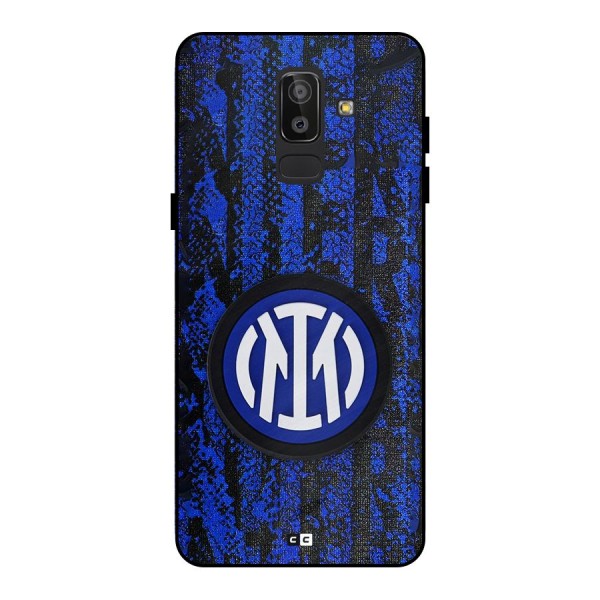 Inter Milan Texture Metal Back Case for Galaxy J8