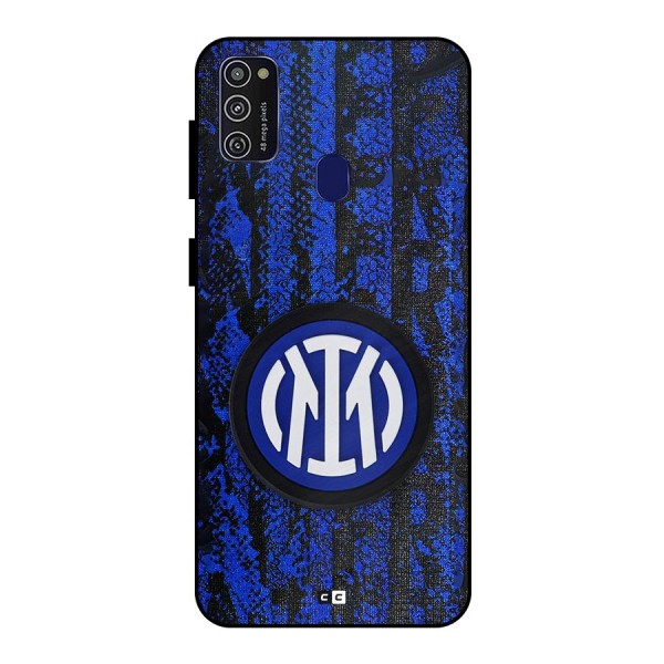 Inter Milan Texture Metal Back Case for Galaxy M21