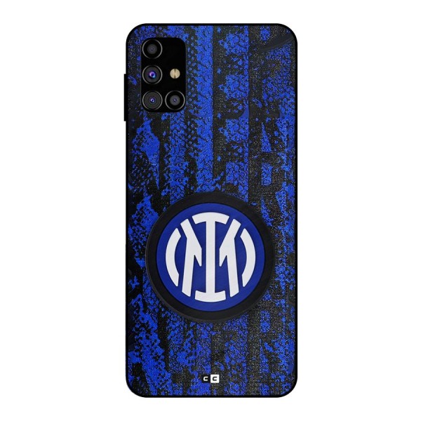 Inter Milan Texture Metal Back Case for Galaxy M31s